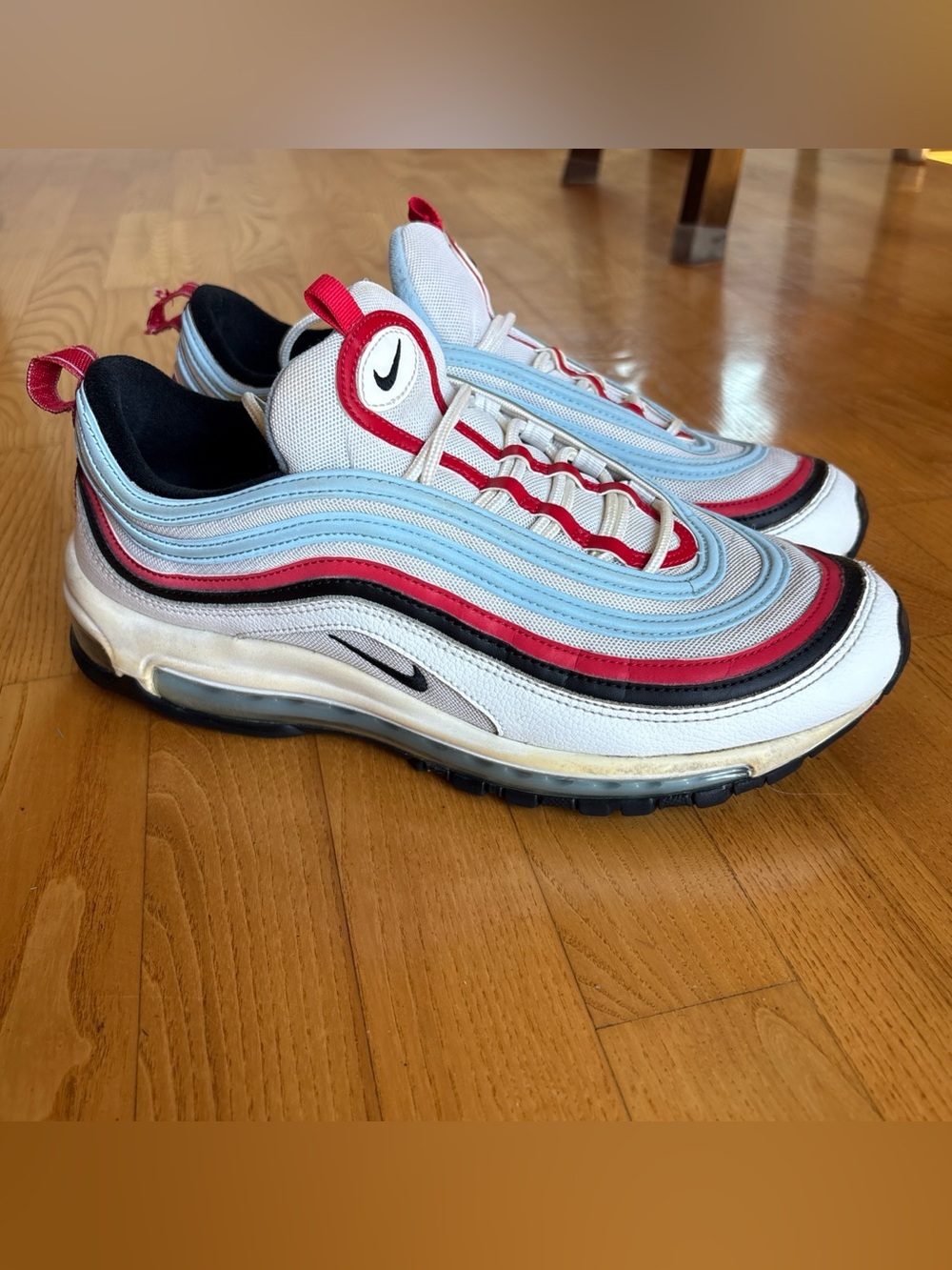 Nike Air Max 97 Gundam Sneakers Shoes Red White Black Blue Vtg Men’s Size 10.5